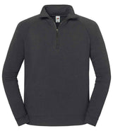 Fruit of the Loom Iconic Premium Zip Neck Sweatshirt | Light Graphite thumbnail 4