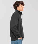 Fruit of the Loom Iconic Premium Zip Neck Sweatshirt | Light Graphite thumbnail 3