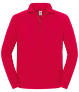 Fruit of the Loom Iconic Premium Zip Neck Sweatshirt | Red thumbnail 4