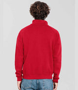 Fruit of the Loom Iconic Premium Zip Neck Sweatshirt | Red thumbnail 2