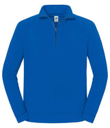Fruit of the Loom Iconic Premium Zip Neck Sweatshirt | Royal Blue thumbnail 4