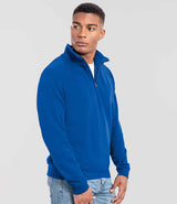 Fruit of the Loom Iconic Premium Zip Neck Sweatshirt | Royal Blue thumbnail 3