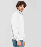 Fruit of the Loom Iconic Premium Zip Neck Sweatshirt | White thumbnail 3