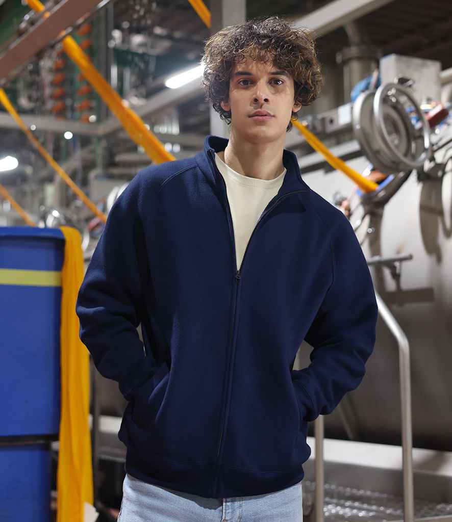 Fruit of the Loom Iconic Premium Sweat Jacket | Deep Navy