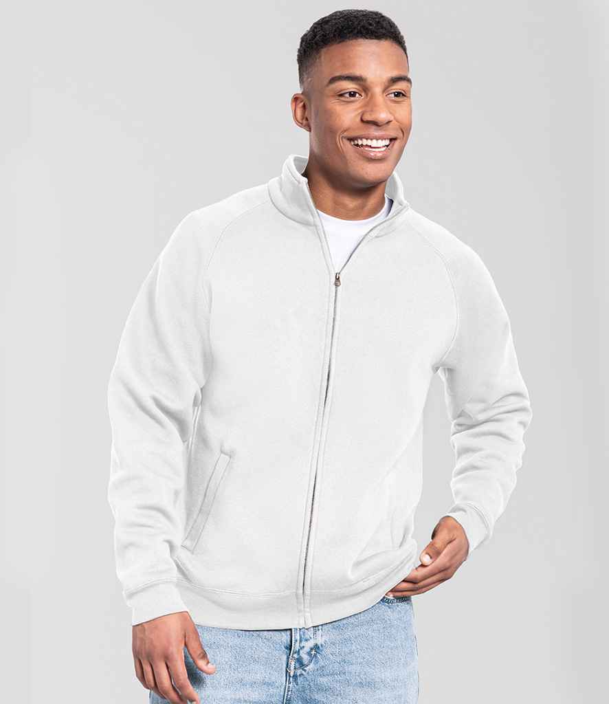 Fruit of the Loom Iconic Premium Sweat Jacket | White