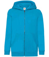 Fruit of the Loom Kids Classic Zip Hooded Sweatshirt | Azure thumbnail 4