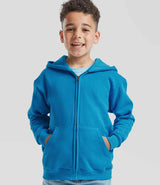 Fruit of the Loom Kids Classic Zip Hooded Sweatshirt | Azure thumbnail 1