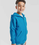 Fruit of the Loom Kids Classic Zip Hooded Sweatshirt | Azure thumbnail 2