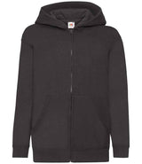 Fruit of the Loom Kids Classic Zip Hooded Sweatshirt | Black thumbnail 4