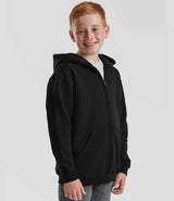 Fruit of the Loom Kids Classic Zip Hooded Sweatshirt | Black thumbnail 3