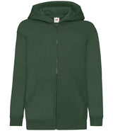 Fruit of the Loom Kids Classic Zip Hooded Sweatshirt | Bottle Green thumbnail 4