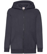 Fruit of the Loom Kids Classic Zip Hooded Sweatshirt | Deep Navy thumbnail 4