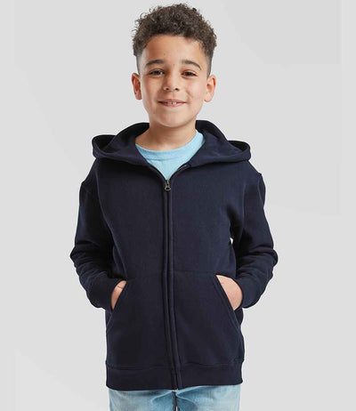 Fruit of the Loom Kids Classic Zip Hooded Sweatshirt | Deep Navy