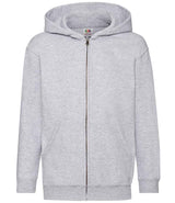 Fruit of the Loom Kids Classic Zip Hooded Sweatshirt | Heather Grey thumbnail 4