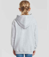 Fruit of the Loom Kids Classic Zip Hooded Sweatshirt | Heather Grey thumbnail 2