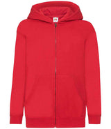 Fruit of the Loom Kids Classic Zip Hooded Sweatshirt | Red thumbnail 4