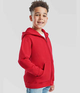 Fruit of the Loom Kids Classic Zip Hooded Sweatshirt | Red thumbnail 3
