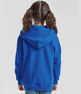 Fruit of the Loom Kids Classic Zip Hooded Sweatshirt | Royal Blue thumbnail 2