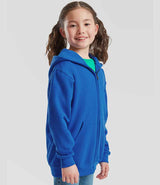 Fruit of the Loom Kids Classic Zip Hooded Sweatshirt | Royal Blue thumbnail 3