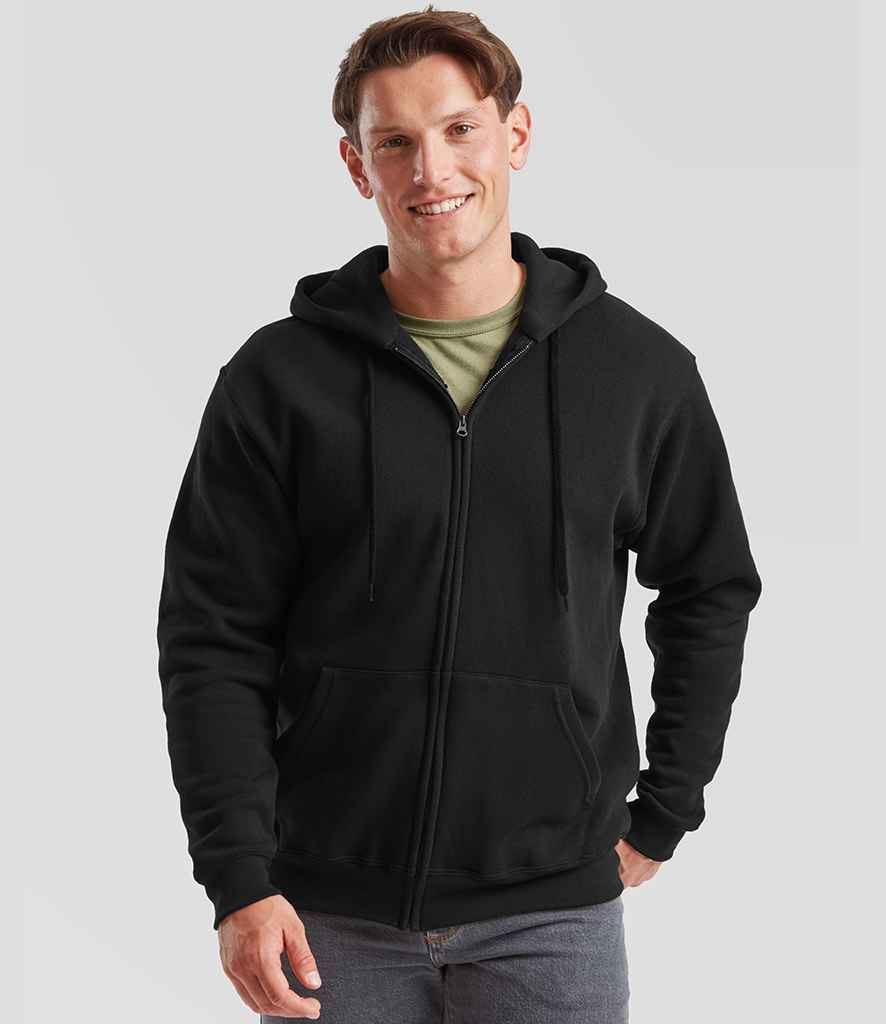 Fruit of the Loom Classic Zip Hooded Sweatshirt | Black