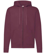 Fruit of the Loom Classic Zip Hooded Sweatshirt | Burgundy thumbnail 4