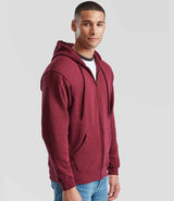 Fruit of the Loom Classic Zip Hooded Sweatshirt | Burgundy thumbnail 3