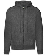 Fruit of the Loom Classic Zip Hooded Sweatshirt | Dark Heather thumbnail 4