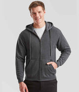 Fruit of the Loom Classic Zip Hooded Sweatshirt | Dark Heather thumbnail 1