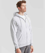 Fruit of the Loom Classic Zip Hooded Sweatshirt | Heather Grey thumbnail 1