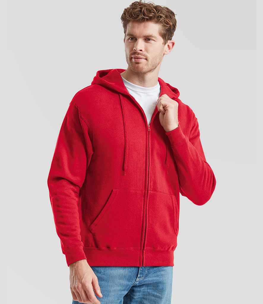 Fruit of the Loom Classic Zip Hooded Sweatshirt | Red