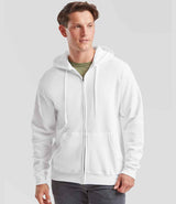 Fruit of the Loom Classic Zip Hooded Sweatshirt | White thumbnail 1