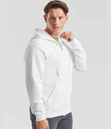Fruit of the Loom Classic Zip Hooded Sweatshirt | White thumbnail 3