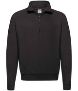 Fruit of the Loom Classic Zip Neck Sweatshirt | Black thumbnail 4