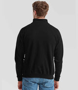 Fruit of the Loom Classic Zip Neck Sweatshirt | Black thumbnail 2