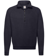 Fruit of the Loom Classic Zip Neck Sweatshirt | Deep Navy thumbnail 4
