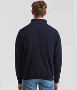 Fruit of the Loom Classic Zip Neck Sweatshirt | Deep Navy thumbnail 2