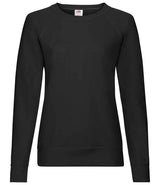 Fruit of the Loom Lady Fit Lightweight Raglan Sweatshirt | Black thumbnail 1