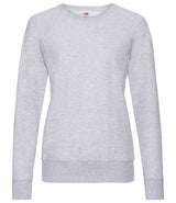 Fruit of the Loom Lady Fit Lightweight Raglan Sweatshirt | Heather Grey thumbnail 1