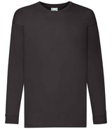 Fruit of the Loom Kids Long Sleeve Value T-Shirt | Black thumbnail 4