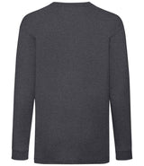 Fruit of the Loom Kids Long Sleeve Value T-Shirt | Dark Heather thumbnail 2