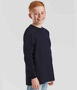Fruit of the Loom Kids Long Sleeve Value T-Shirt | Deep Navy thumbnail 3