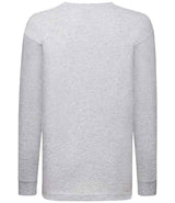 Fruit of the Loom Kids Long Sleeve Value T-Shirt | Heather Grey thumbnail 5