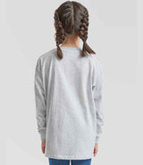 Fruit of the Loom Kids Long Sleeve Value T-Shirt | Heather Grey thumbnail 2