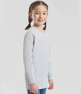 Fruit of the Loom Kids Long Sleeve Value T-Shirt | Heather Grey thumbnail 3