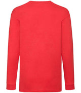 Fruit of the Loom Kids Long Sleeve Value T-Shirt | Red thumbnail 5