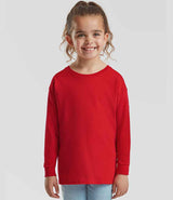 Fruit of the Loom Kids Long Sleeve Value T-Shirt | Red thumbnail 1