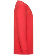 Fruit of the Loom Kids Long Sleeve Value T-Shirt | Red thumbnail 6