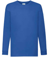 Fruit of the Loom Kids Long Sleeve Value T-Shirt | Royal Blue thumbnail 4