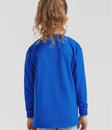 Fruit of the Loom Kids Long Sleeve Value T-Shirt | Royal Blue thumbnail 2