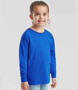 Fruit of the Loom Kids Long Sleeve Value T-Shirt | Royal Blue thumbnail 3
